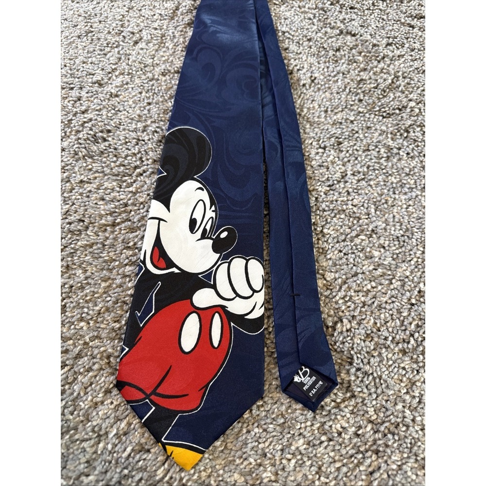 Walt Disney World Park Icon‎ Mickey Mouse Unlimited Blue Silk Neck Tie
